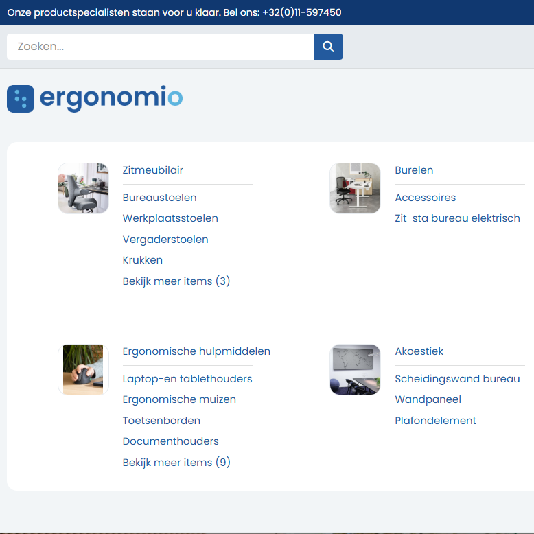 ergonomio webshop maatwerk