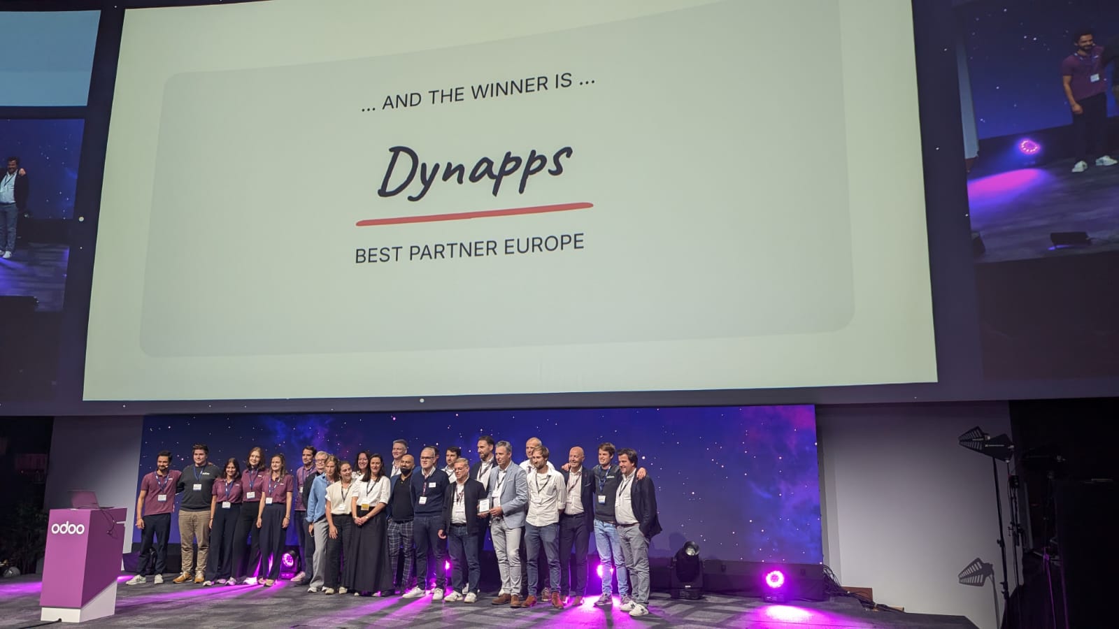 Dynapps bekroond als Beste Odoo Implementatiepartner van Europa op de Odoo Experience Days 2024